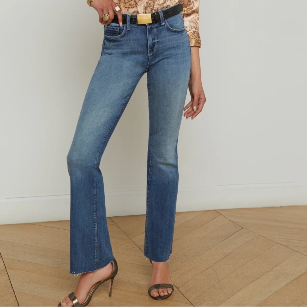 L'AGENCE Sneeki Low Rise Straight Leg Jeans in Hanson